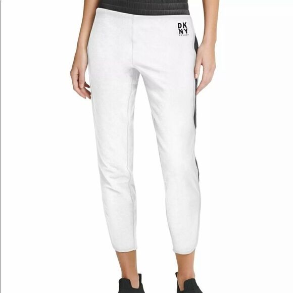 Dkny Womens Relaxed-leg Fleece Joggers - Picture 1 of 3